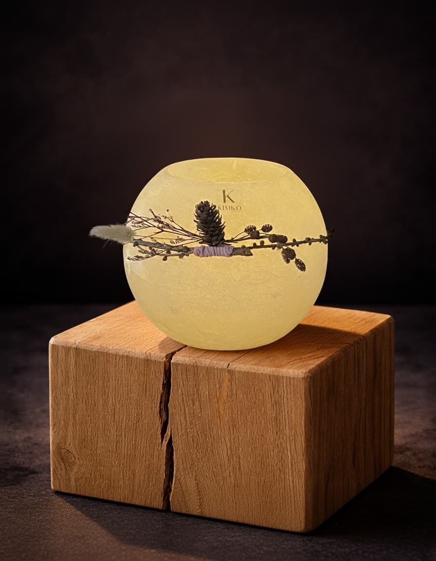 Bougie décorative en cire Silence Blanc — KIMKO