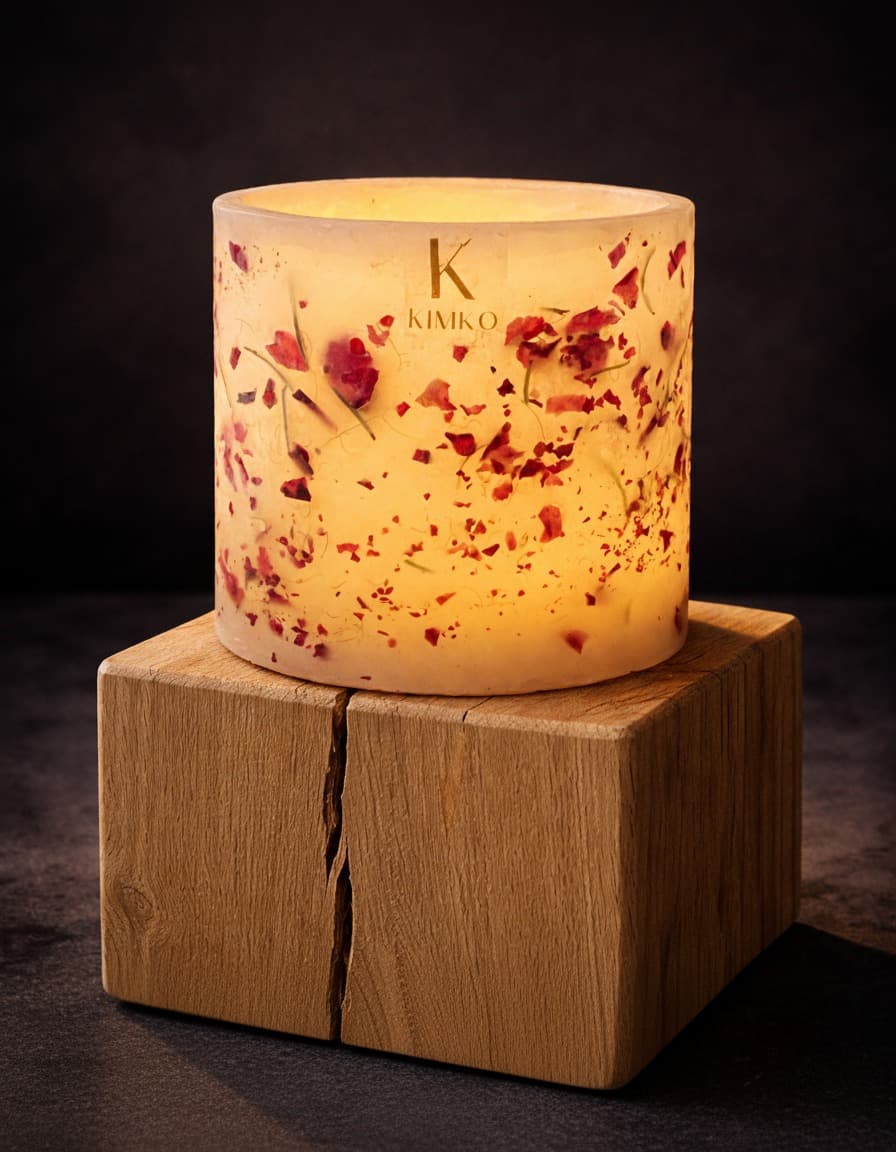 Bougie décorative en cire Cœur de Cèdre — KIMKO