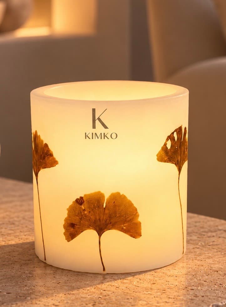 Bougie décorative en cire Les GINGKO — KimKo
