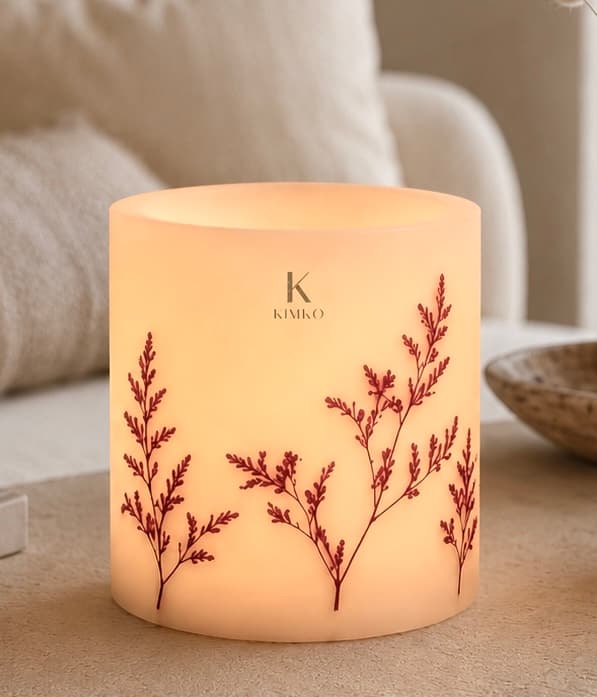 Bougie décorative en cire naturals — Les CARMINES — KimKo