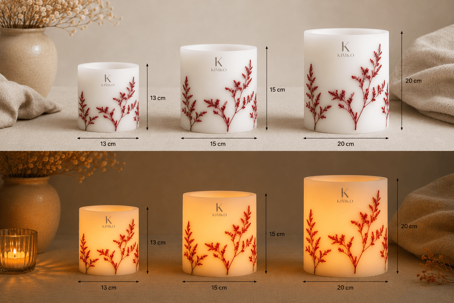 Bougie décorative en cire flowers — Les ECLATANTES — KimKo