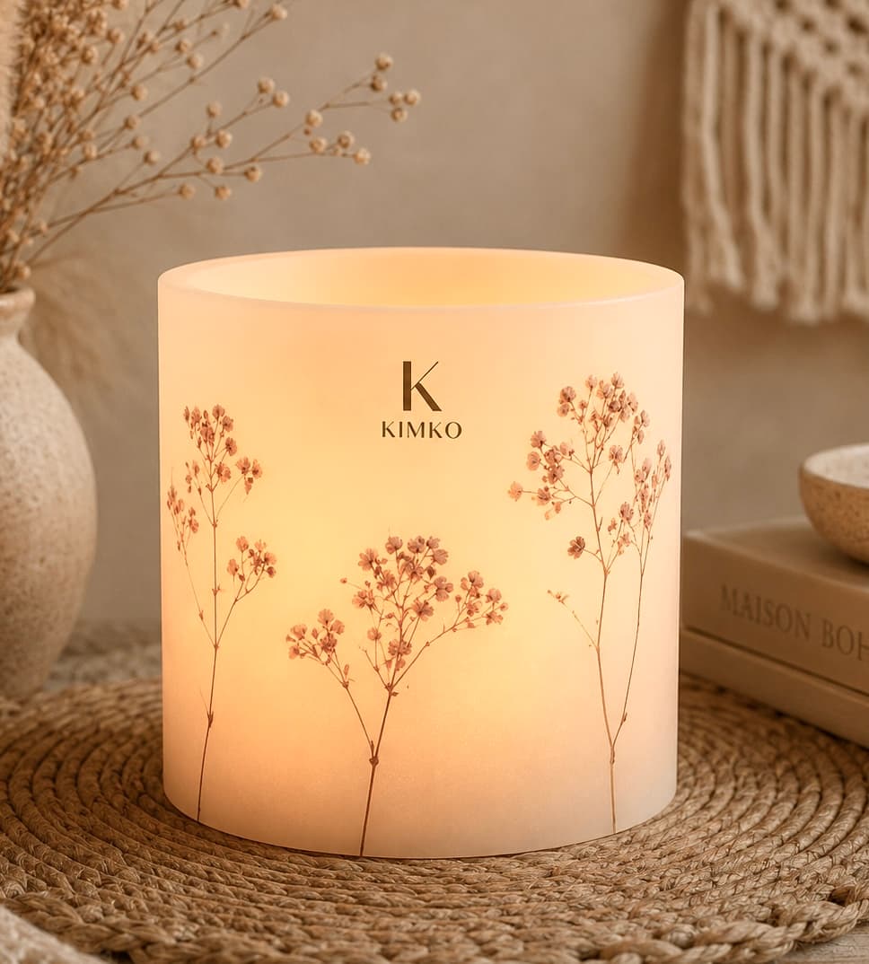 Bougie décorative en cire flowers — Les GYPSYS — KimKo
