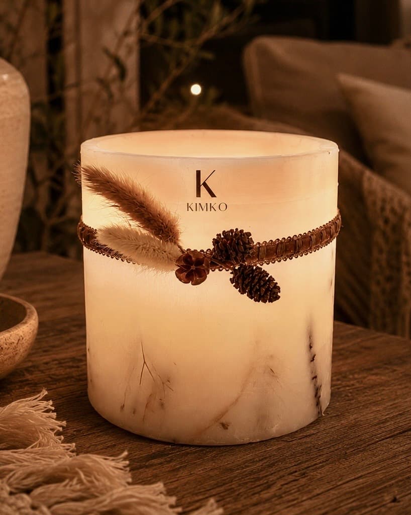 Bougie décorative en cire single piece — Gaïa — KimKo