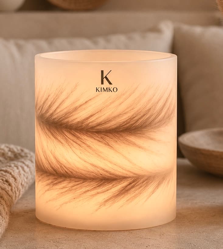 Bougie décorative en cire naturals — Les PAMPAS — KimKo