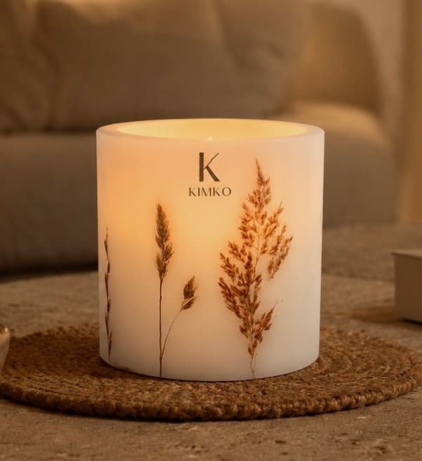 Bougie décorative en cire single piece — Alba — KimKo