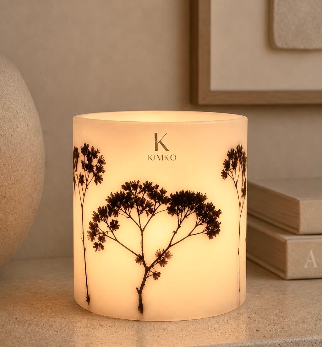 Bougie décorative en cire flowers — Les IMMORTELLES — KimKo