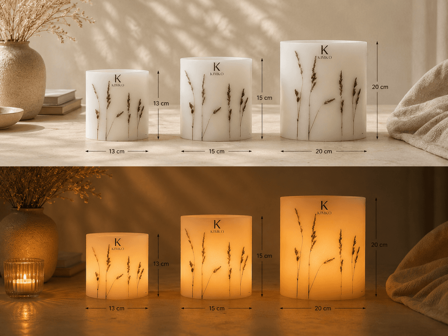 Bougie décorative en cire naturals — Les HERBALS — KimKo