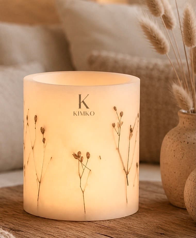 Bougie décorative en cire naturals — Les PLUMETIES — KimKo