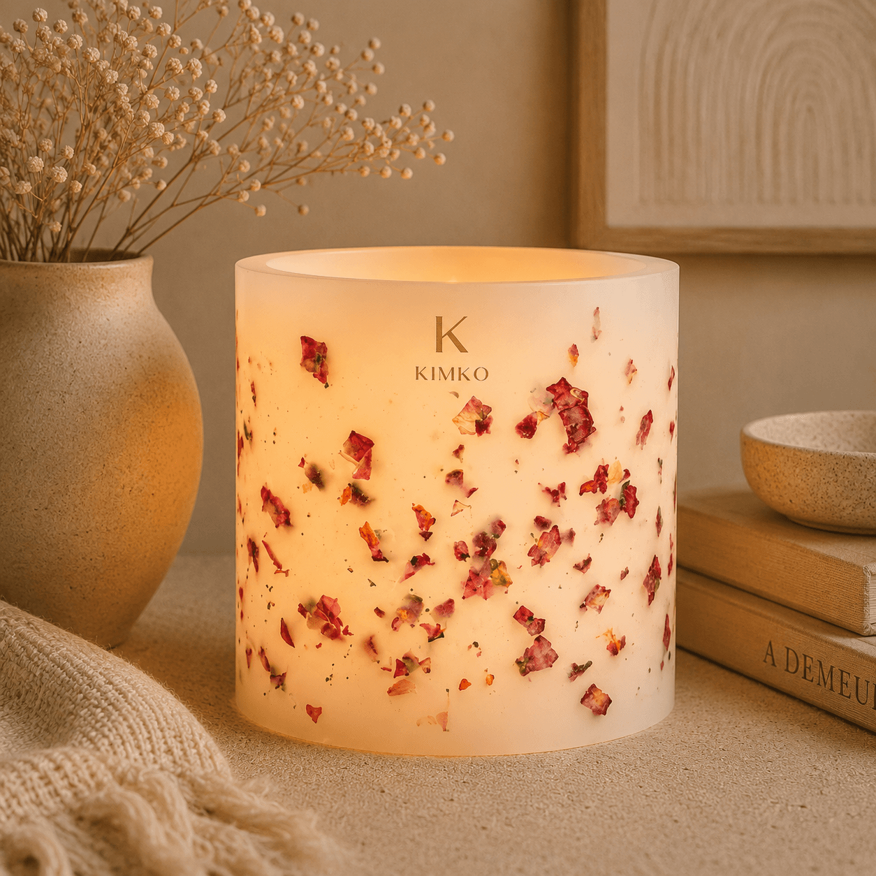 Bougie décorative en cire flowers — Les ECLATANTES — KimKo