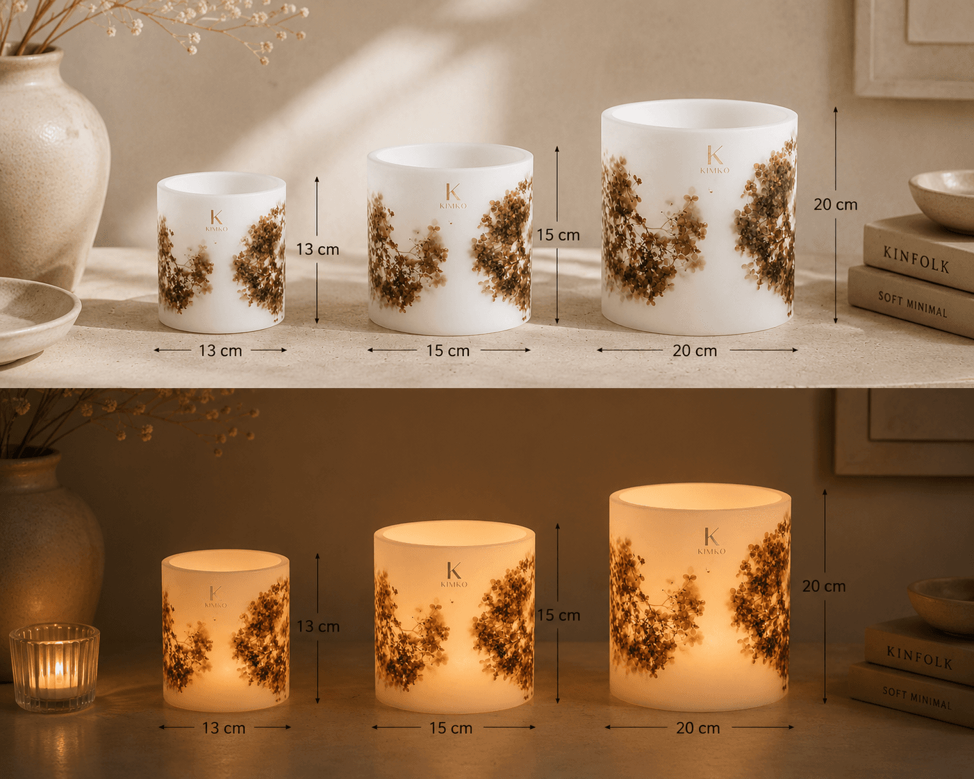 Bougie décorative en cire flowers — Les HORTENSES — KimKo